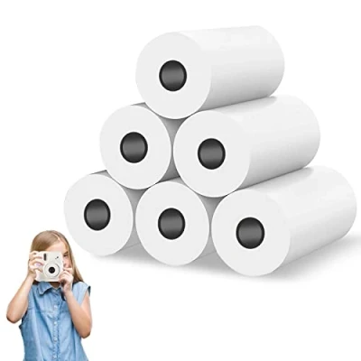 Afbeelding van Thermisch printpapier voor kindercamera, 6 rollen 57 mm printpapier, navuldrukpapier, zaklabelprinter, navulpapier onmiddellijke afdrukcamera