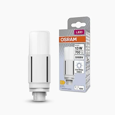 Afbeelding van OSRAM 4058075824515 LED lamp Energielabel E (A G) G24d 5.5 W = 13 Neutraalwit (Ø x h) 37.70 mm 1 stuk(s)