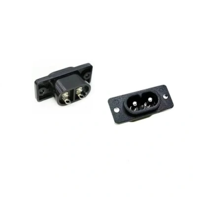 Afbeelding van IEC320 C8/2 Pin Mannelijke Plug Inlaat Socket Connector AC 250V/10A (2 stuks)