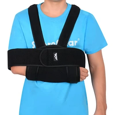 Afbeelding van supregear Arm Sling Schouder Startonderbreker, Verstelbare Comfortabele Startonderbreker Swathe Ademende Ondersteuning Brace voor Gewonde Hand Elleboog, Zwart