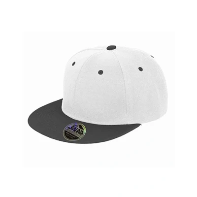 Afbeelding van Result Bronx Original Flat Peak Snapback Dual Colour Cap RC082X White / Black