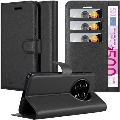 Afbeelding van Cadorabo Hoesje geschikt voor Realme 13 PRO 5G in PHANTOM ZWART Beschermhoes met magnetische sluiting, standfunctie en kaartvakje Book Case Cover Etui