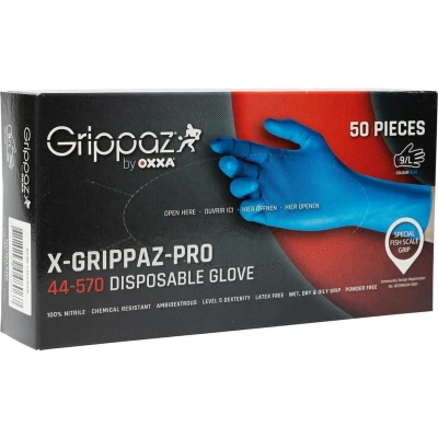 Afbeelding van GRIPPAZ HANDSCHOEN BLAUW 246BL MAAT S 50 STUKS IN DOOS