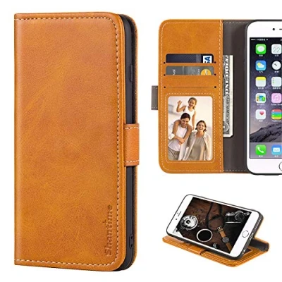 Afbeelding van Oneplus 3 View Pictures Case, Lederen Portemonnee Case met Cash &amp; Card Slots Zachte TPU Achterkant Magneet Flip voor 3T (Geel)