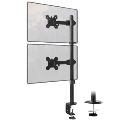 Afbeelding van Maclean Monitorbeugel / Monitorsteun voor 2 scherm max VESA 100x100, 13 27&quot;, 9kg, MC 967 kant en hoogte aanpasen