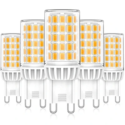 Afbeelding van Eco.Luma G9 ledlampen, 6 W, 550 lm, warmwit, 2700 K, gloeilampen, vervanging voor 50 W 60 halogeenlampen, flikkert niet, 360 graden stralingshoek, led maïslamp, niet dimbaar, AC 220 240 V,