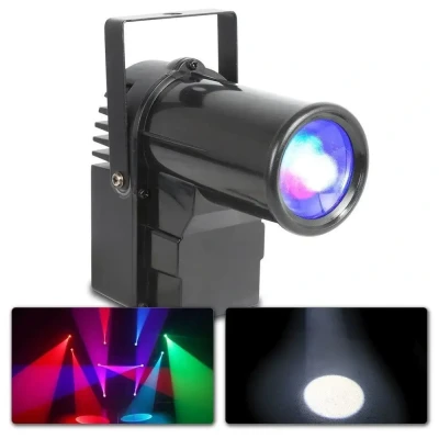 Afbeelding van BeamZ PS10W 4 in1 10W DMX puntspot voor o.a. spiegelbollen