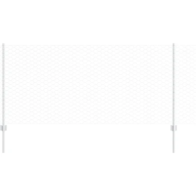 Afbeelding van vidaXL Hexagonaal Tuinhek Set van 2 Gegalvaniseerd staal 25 x 1 m