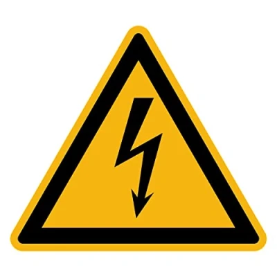 Afbeelding van Stickers, waarschuwing, NF ISO7010, driehoekig, gelamineerd, water en UV bestendig, elektrisch, 35 x cm