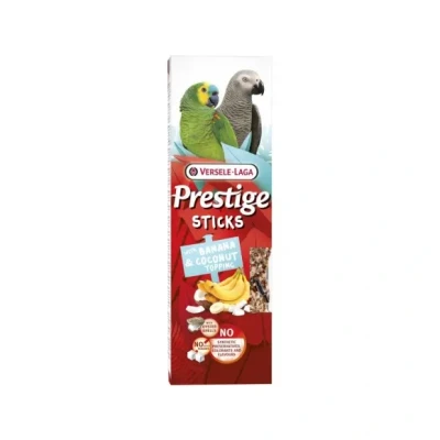 Afbeelding van Versele Laga Prestige Sticks Papegaaien Vogelsnack Banaan Kokos 140 g 2 stuks