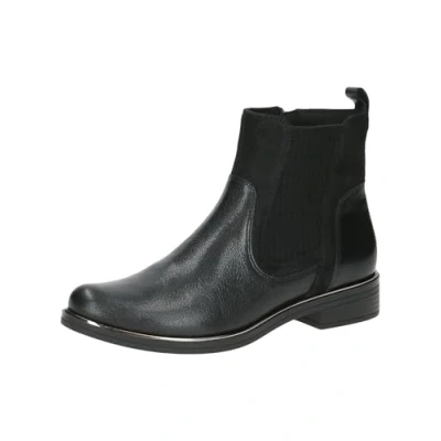 Afbeelding van Caprice Chelsea Korte laarzen, Dames, Maat: 38, Black comb Leer en textiel
