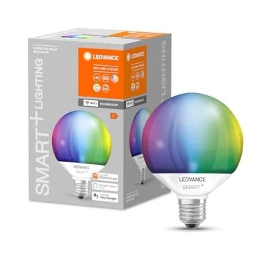Afbeelding van LEDVANCE SMART LED lamp met wifi technologie, socket E27, dimbaar, RGB kleuren