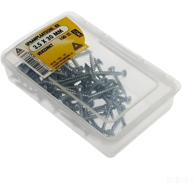 Afbeelding van Deltafix Spaanplaatschroef Kruiskop 3.5x30mm 100 Stuks