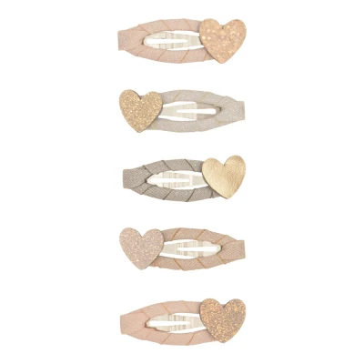 Afbeelding van Mimi &amp; lula haarspeldjes mini teeny heart pink multi 5st