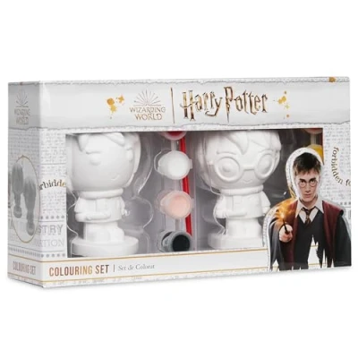 Afbeelding van Harry Potter Geschenken DIY beeldje set verf je eigen en Ron gips figuur kleuren Craft Kit voor kinderen tieners volwassenen activiteit borstels inbegrepen