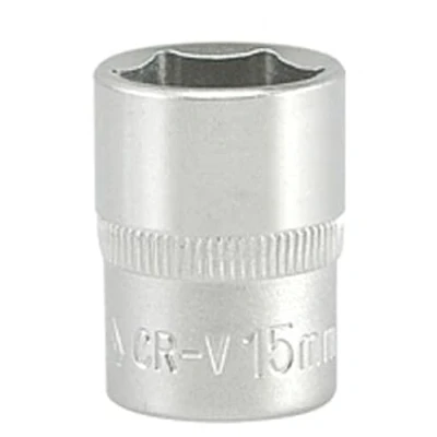 Afbeelding van Yato, Dopsleutel + dopmoer, Zeskantdop 3/8 &amp; quot kort 15 mm