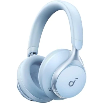 Afbeelding van soundcore by Anker, Space One Adaptieve hoofdtelefoon met actieve ruisonderdrukking, verbeterde menselijke stemreductie, 40H ANC speeltijd, LDAC Hi Res draadloze audio, comfortabele pasvorm,