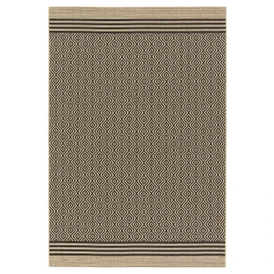 Afbeelding van Buitenkleed Ruiten Bask Pavilion Beige/zwart 200x290 Cm