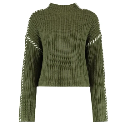Afbeelding van Vero Moda Vmnewcream Ls Funnelneck Pullover B 10313514 Midden Groen Dames The Stone