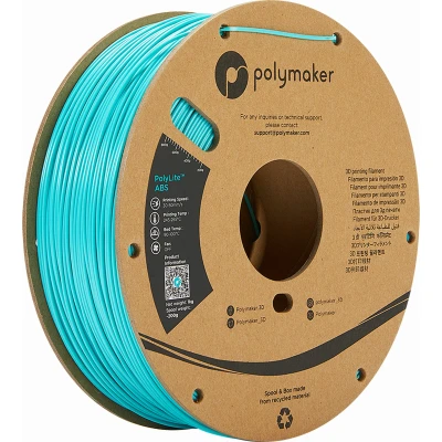 Afbeelding van Polymaker PE01010 PolyLite Filament ABS kunststof Geurarm 1.75 mm 1000 g Turquoise 1 stuk(s)