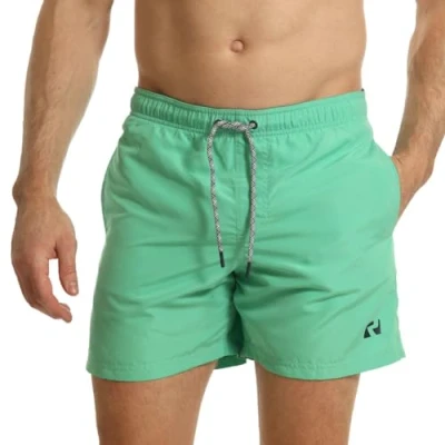 Afbeelding van Ript Essentials Mannen Sneldrogende UV 50 Zonwering Perzik Finish Zwembroek Trunks, 767 Aqua, 2X Large, XXL