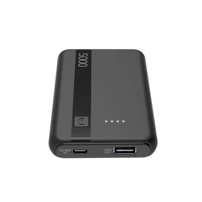 Afbeelding van Cellularline Power Bank 5000 Zwart (5000 mAh, 12 W), Powerbank,