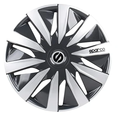 Afbeelding van Sparco 4 Delige Wieldoppenset Lazio 13 inch grijs/zilver