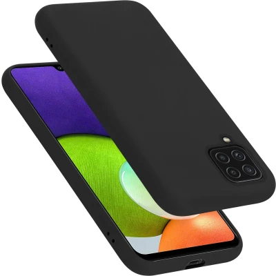 Afbeelding van Cadorabo Hoesje geschikt voor Samsung Galaxy A22 4G / M22 M32 Case in LIQUID ZWART Beschermhoes TPU silicone