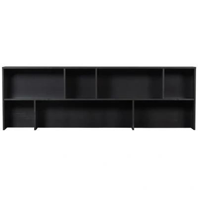 Afbeelding van WOOOD Exclusive New Gravure Opzetkast Grenen Zwart 65x200x30