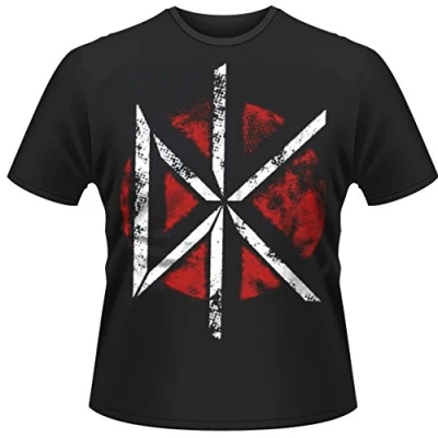 Afbeelding van Dead Kennedys Heren Tshirt L Distressed DK Logo Zwart