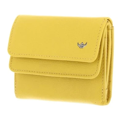 Afbeelding van Golden Head Madrid RFID Protect Billfold Coin Wallet With Front Flap Snap Closure Sun Yellow