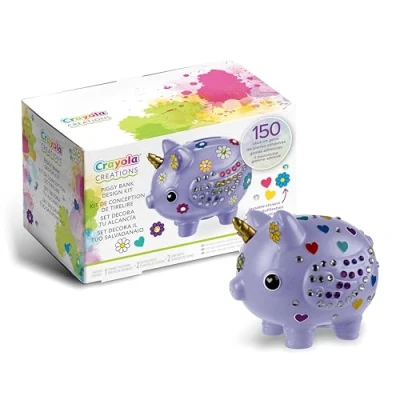 Afbeelding van Crayola Creations Hobbypakket Versier Je Spaarpot Met Stickers En Kristallen Voor Kinderen