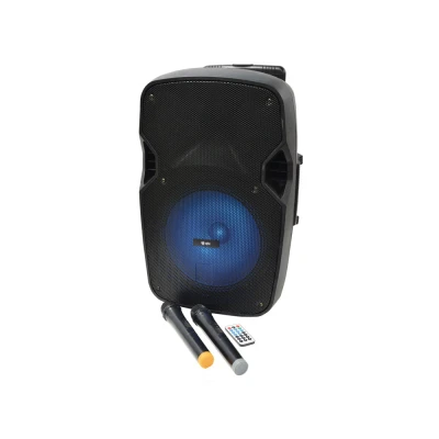 Afbeelding van QTX PAL12 mobiele bluetooth PA luidspreker met 2 draadloze microfoons