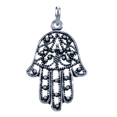 Afbeelding van Zilveren Fatima handje ketting hanger middel
