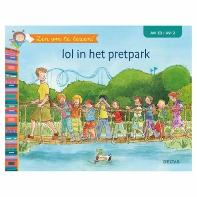 Afbeelding van Deltas Leesboek, Zin om te lezen! Lol in het pretpark (AVI E3/AVI 1)