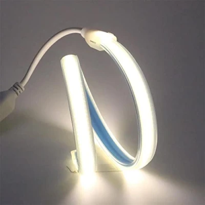 Afbeelding van pcning COB ledstrip 0,5 m voor buiten, 220 V, 4000 K, wit, met schakelaar, super helder, 280 leds/m, IP67, waterdicht, 50 cm, strip licht