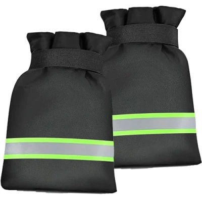 Afbeelding van Outdoor kraanhoes voor winter vriesbescherming, Pro 17 cm B x 22 H, verdikte buiten tuinkraansokken, antibevroren waterdichte buitenkraanbeschermer, set van 2 (zwart)