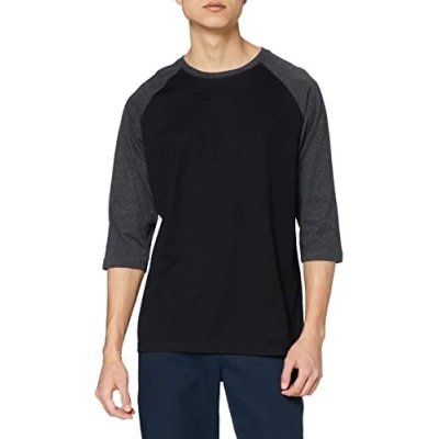 Afbeelding van Urban Classics Contrast 3/4 Sleeve Raglan Longsleeve, Heren, Maat: XL, Blk/cha