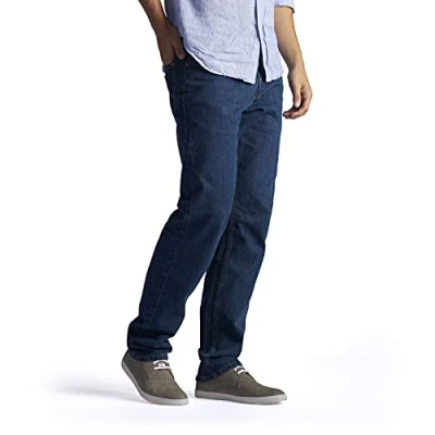 Afbeelding van Lee Jeans met normale pasvorm en rechte broek voor heren, Orion, 36W x 30L