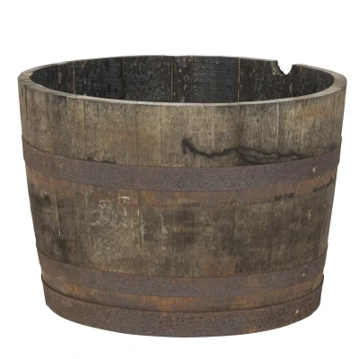 Afbeelding van BloembakKuip 1/2 Whiskyvat 190L Vatenhandel Stijf
