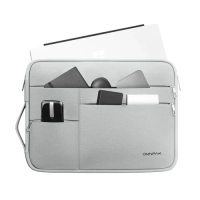 Afbeelding van Omnpak 12,3 inch laptophoes voor Surface Pro 9/8/7+/7/6/X, iPad 12,9 inch, laptopdraagtas compatibel met 12,4 oppervlak laptop Go, waterafstotende hoes zak, zijhandgreep