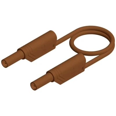 Afbeelding van SKS Hirschmann MLS WS 50/2,5 Veiligheidsmeetsnoer Banaanstekker 4 mm 0.50 m Bruin 1 stuk(s)