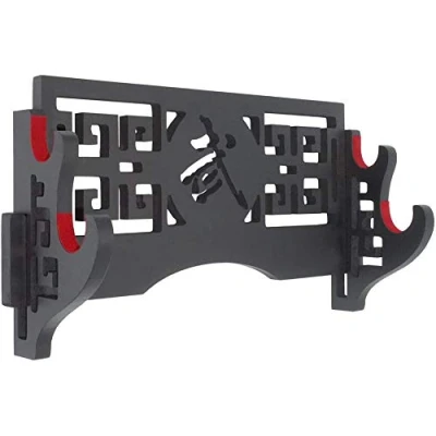 Afbeelding van Z fiber Sword Wall Mount Holder Display Stand Padded Katana Wakizashi Genji and Samurai Swords,2 Tier