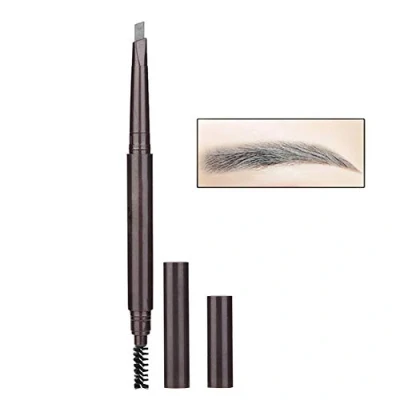 Afbeelding van Wenkbrauwstift grijs dubbele uiteinde waterdichte precisie wenkbrauwpotlood automatische rotatie met make up wenkbrauwpotloden (4# grijs)
