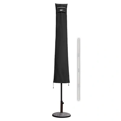 Afbeelding van Sekey beschermhoes voor parasol met diameter van 350 cm, dubbele parasolhoes, 100% polyester, grijs