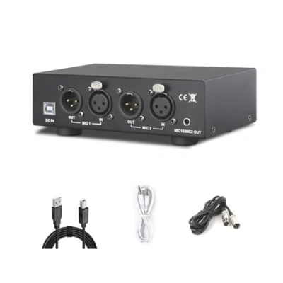 Afbeelding van Vereen 2 Kanaals 48 V Universele Compact Phantom Power Set voor Condensator Microfoon Muziek Opname Apparatuur