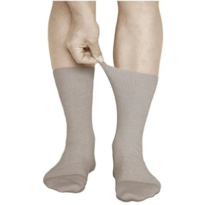 Afbeelding van VITSOCKS Zonder Elastiek met Losse Tops Sokken Heren (3 PAAR) 98% Katoen Niet Knellend, beige, 39 41