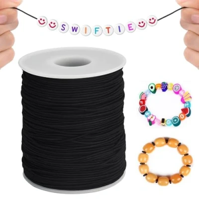 Afbeelding van BUENTYA 100M Elastisch koord, 1mm Elastische String Kralen Koorden Draden Draad Sieraden Koord Maken Armband Voor DIY Ambachten