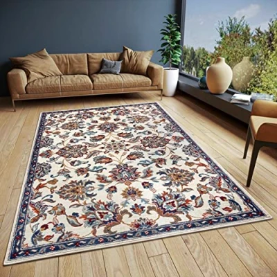 Afbeelding van Vintage Vloerkleed Caracci Crème 160x235 cm Creme Klassiek 123vloerkleed.nl is de online webshop voor vloerkleden en woonaccessoires.
