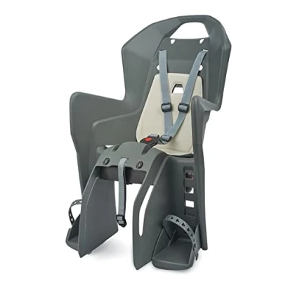 Afbeelding van POLISPORT 8631500013 KOOLAH CFS achterzitje voor fietsen met 26&#039;&#039; tot 29&#039;&#039; wielen geschikt kinderen van 9 22Kg verankering op de bagagedrager en color Houtskoolgrijs/Crème